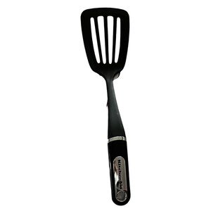 KitchenAid Black and Silver Heat Resistant Slotted Spatula Turner Like New
